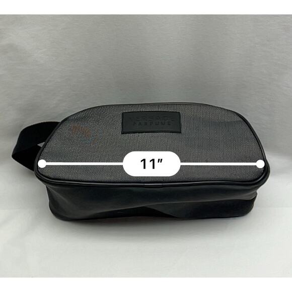 Versace Perfums Men’s Toiletry Zip Up Shave Bag Dark Gray Black Trim - Picture 6 of 10